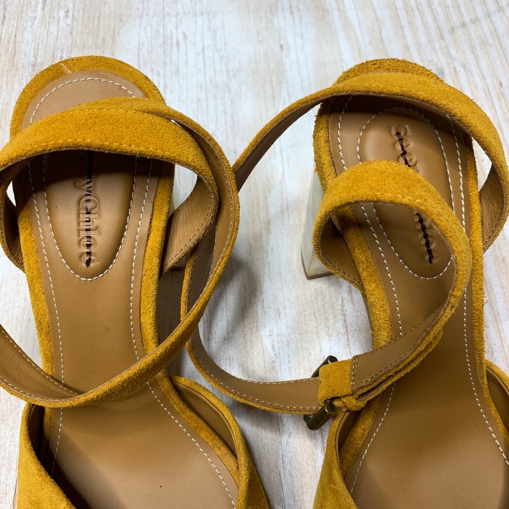 HP✨ SEE BY CHLOÉ Ankle strap mother of Pearl heel - Picture 6 of 7